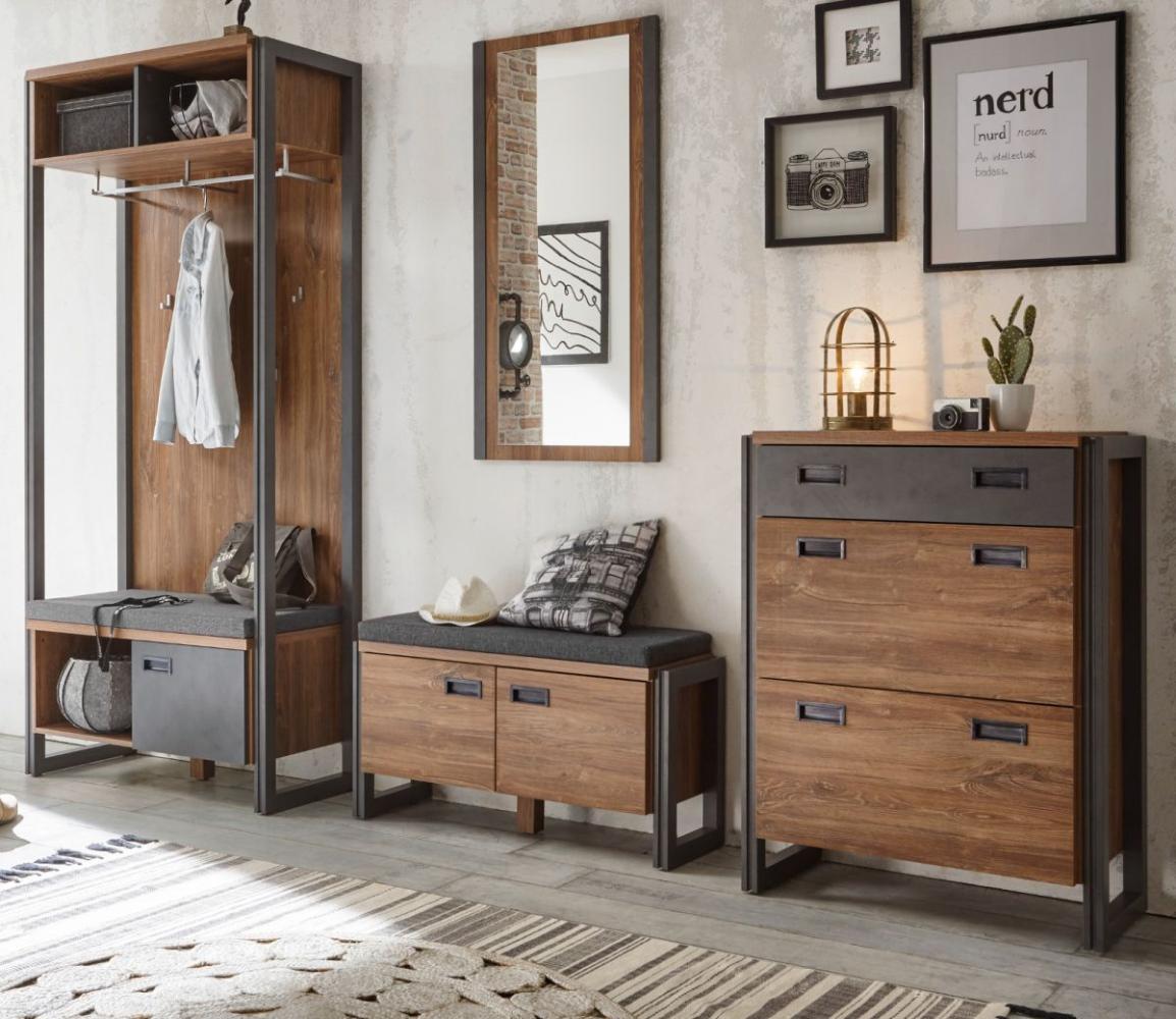 Garderobe Set Auburn Eiche Stirling und Matera grau 275x202 cm Bild 1
