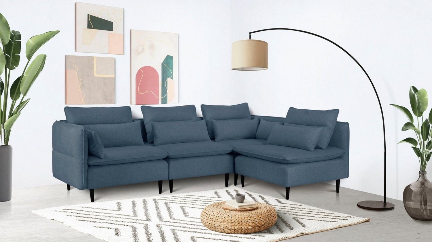 andas Ecksofa ALVIK L-Form, zusammengesetzt aus Modulen, erweiterbar mit Modulen der Serie Bild 1