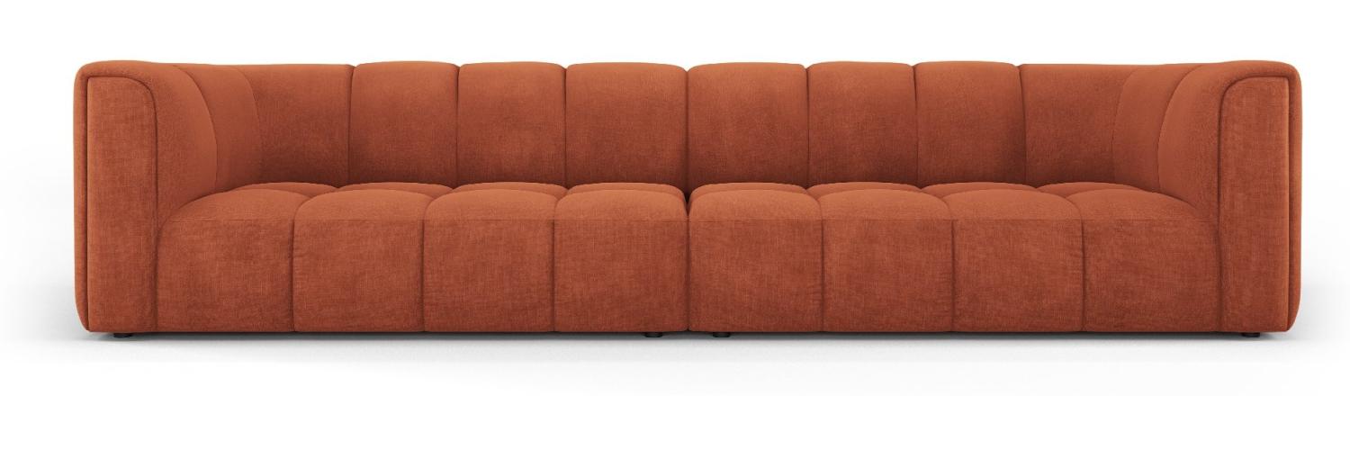 Micadoni Modulares Sofa Serena 4-Sitzer Strukturierter Stoff Orange Bild 1