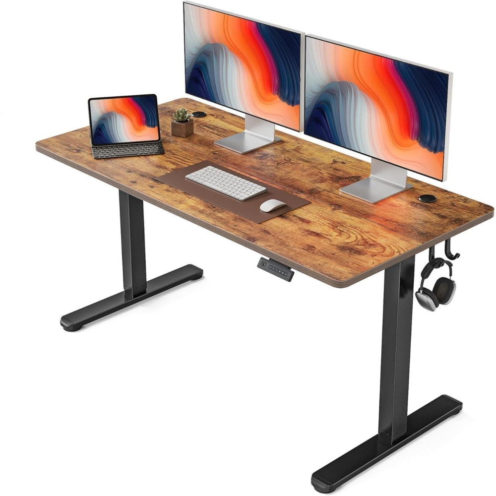 FEZIBO Elektrischer Schreibtisch 140x60 cm Memory-Steuerung Bild 1