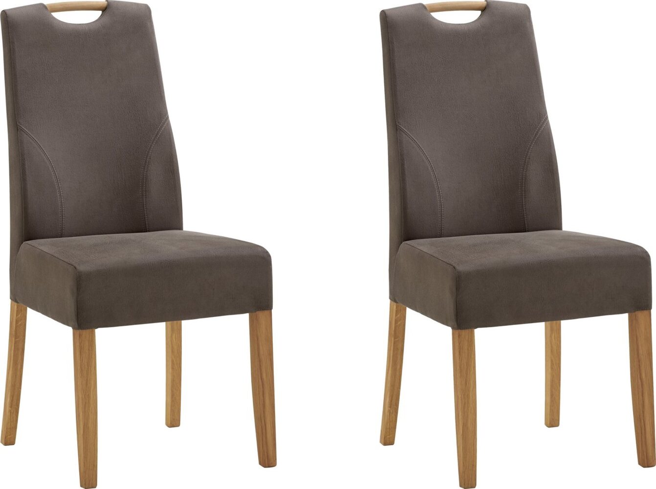 NIEHOFF SITZMÖBEL Esszimmerstuhl Top Chairs, Griff im Rücken, 2er-Set, Füße und Griff massive Eiche Bild 1