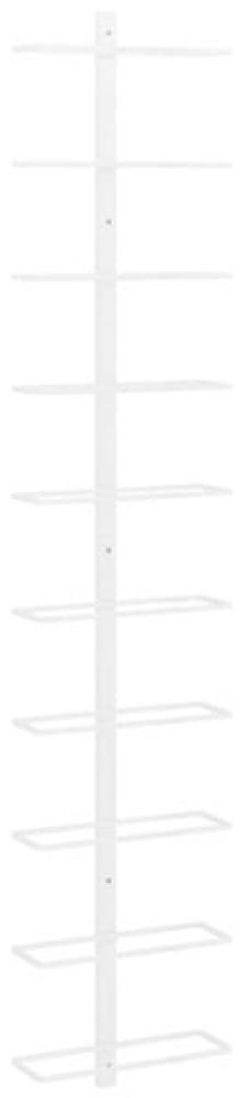 vidaXL Wand-Weinregal für 10 Flaschen Weiß Metall 340904 Bild 1