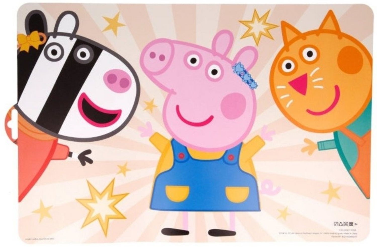 Stor Peppa Pig Freundlichkeit ZÄHLT TISCHSET Bild 1