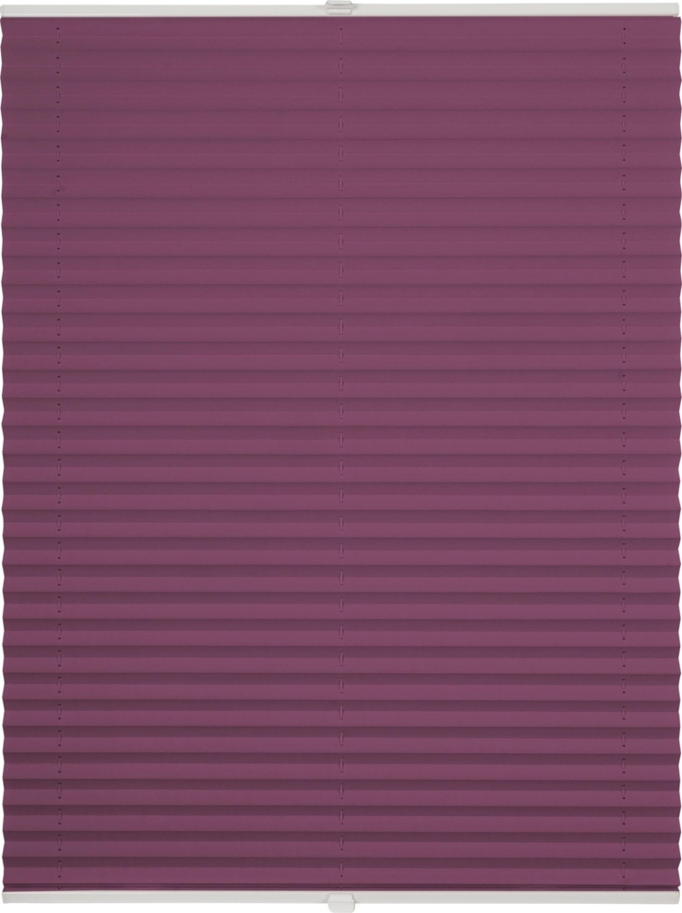 ondeco Plissee ohne Bohren mit Klemmträger, Sonnenschutz für Fenster innen, blickdicht, Faltrollo, Lila, 100x130 cm Bild 1