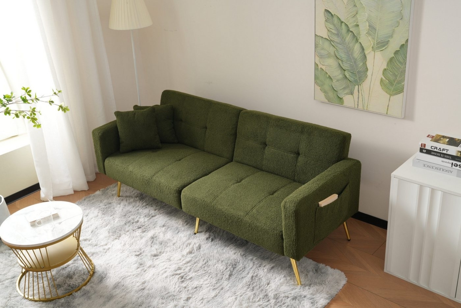 REDOM Schlafsofa mit Bettfunktion, Bettsofa,Klappsofa,Gästebett, verstellbarem Winkel Bild 1