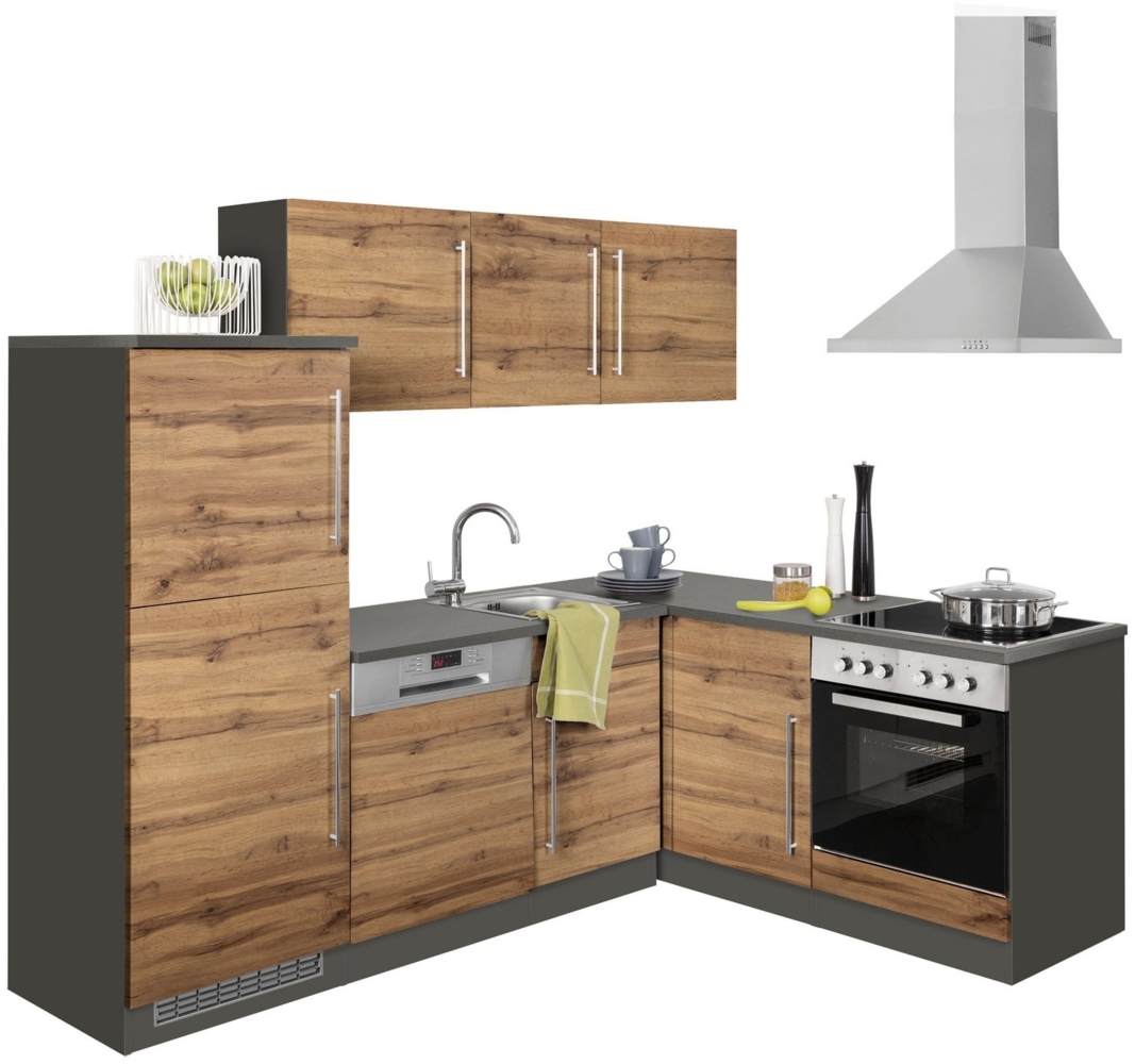 KOCHSTATION Winkelküche KS-Samos, Stellbreite 230x170 cm, wahlweise mit E-Geräten, mit Arbeitsplatte Bild 1