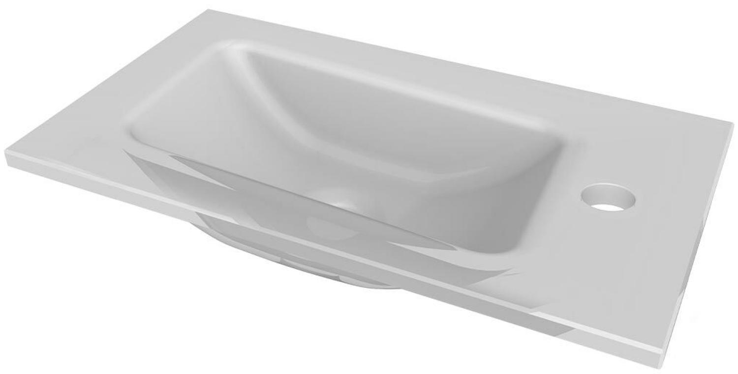 Fackelmann SBC LUNA Gäste WC Set 2-teilig 45 cm, Anthrazit, links, Glas Weiß Bild 1