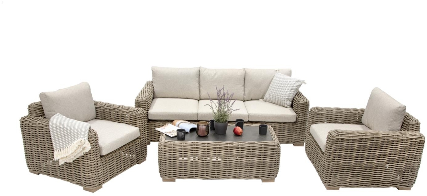Bellavista Havana Gartenlounge Set, Polyrattan, beige, für 5 Personen Bild 1