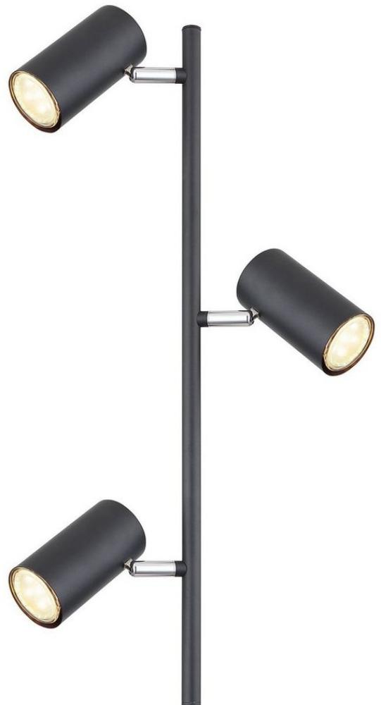 GLOBO Stehleuchte Wohnzimmer Stehlampe mit Leselampe Spots Lampe schwarz 57910SB Bild 1