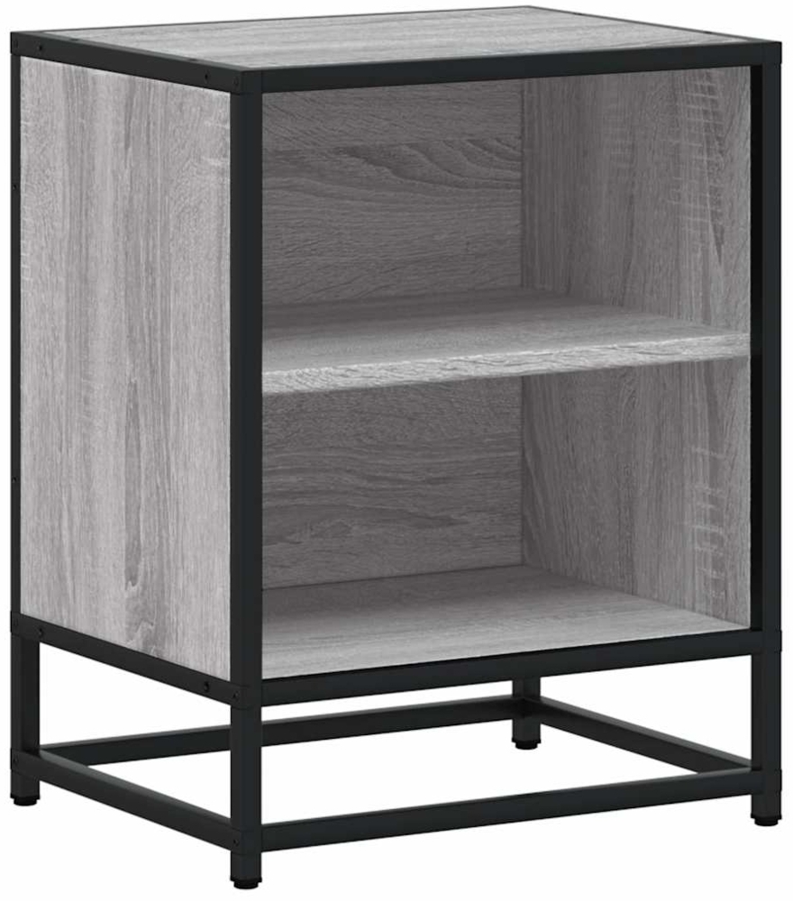 vidaXL Nachttisch Grau Sonoma 40x31x50 cm Holzwerkstoff und Metall 848705 Bild 1