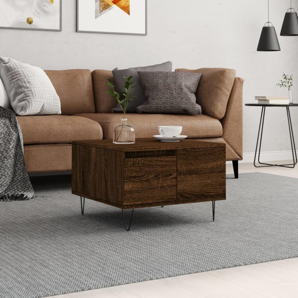 vidaXL Couchtisch Braun Eichen-Optik 55x55x36,5 cm Holzwerkstoff 830763 Bild 1