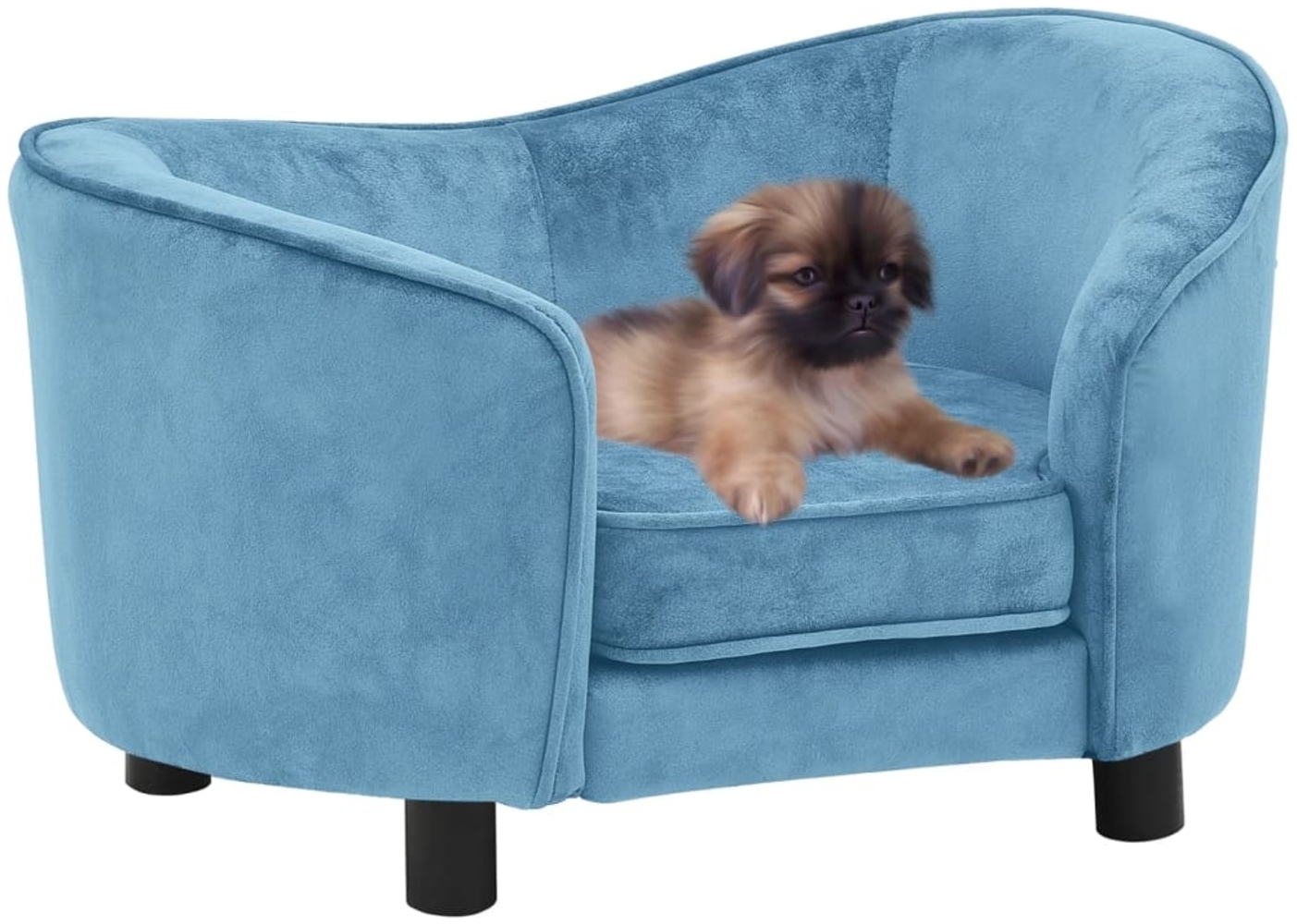 vidaXL Hundesofa Türkis 69x49x40 cm Plüsch 171026 Bild 1