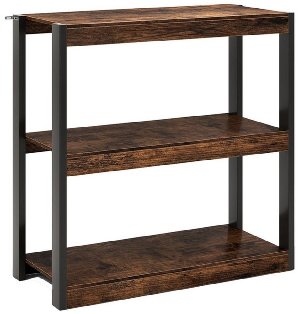 KOMFOTTEU Bücherregal, Aufbewahrungsregal Standregal mit 3 Ebenen Bild 1