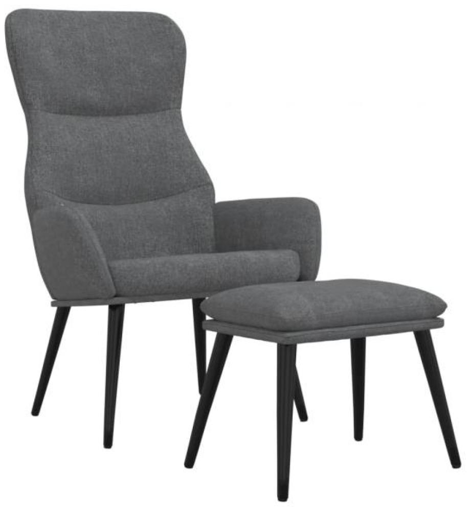 Relaxsessel mit Hocker Hellgrau Stoff [3097429] Bild 1