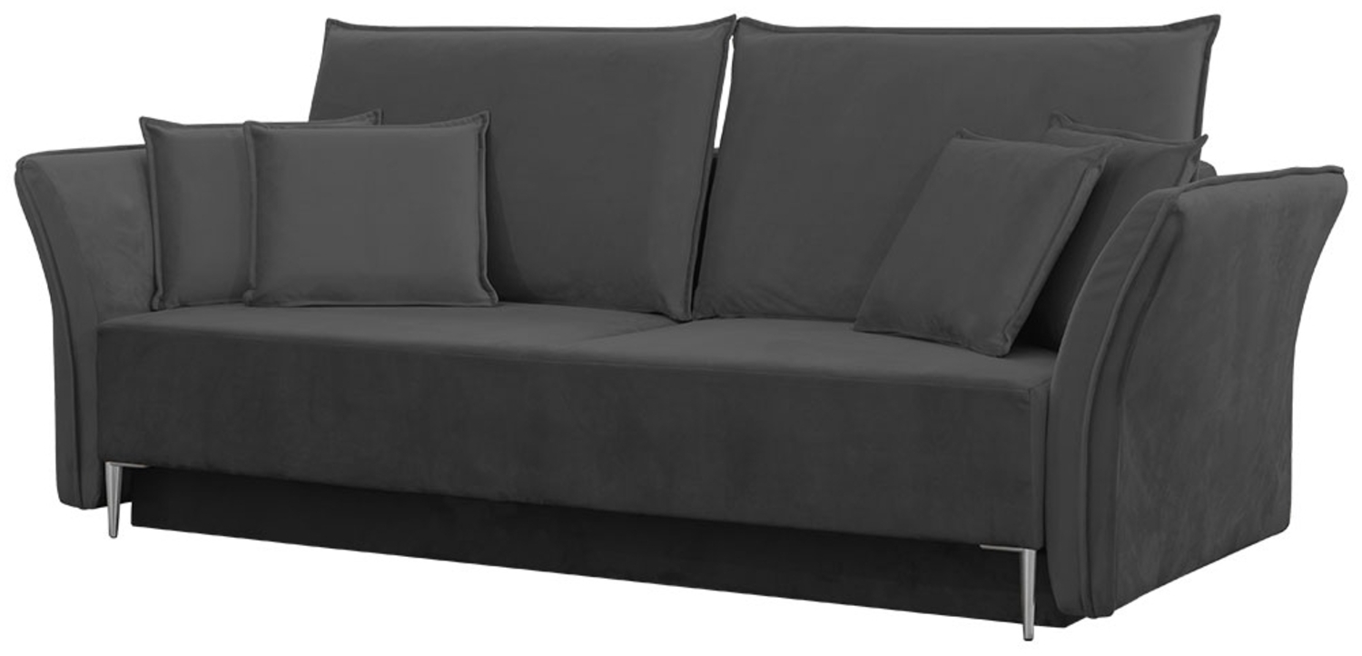 Schlafsofa Mokoli (Farbe: Tiffany 19, Füße: Silber) Bild 1