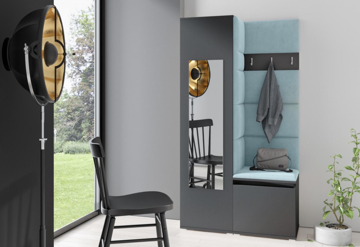 Garderoben-Set EUGENIO 13, 95 x 185 x 40, grafit/trinity 22 Bild 1