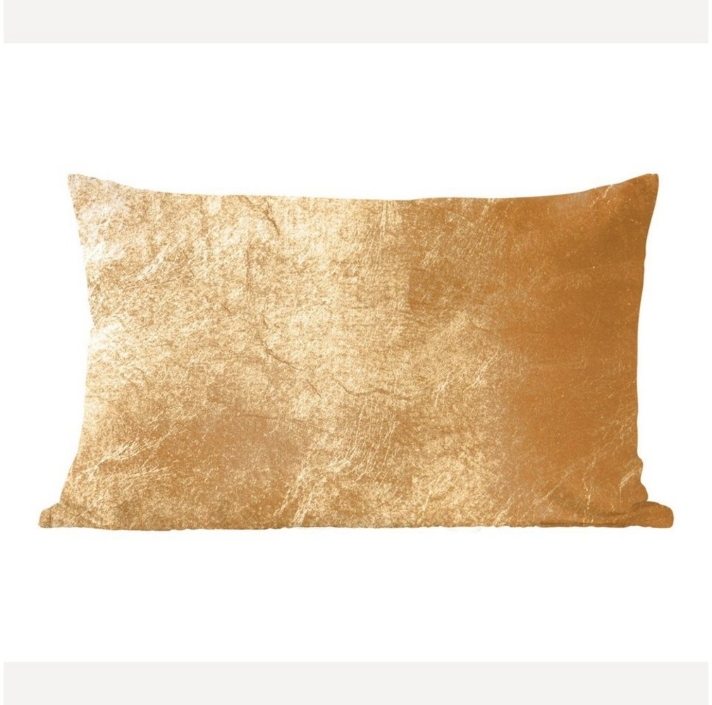 MuchoWow Dekokissen Licht fällt auf eine goldene Wand, Dekoration, Zierkissen, Kissen mit Füllung, 50x30 cm Bild 1