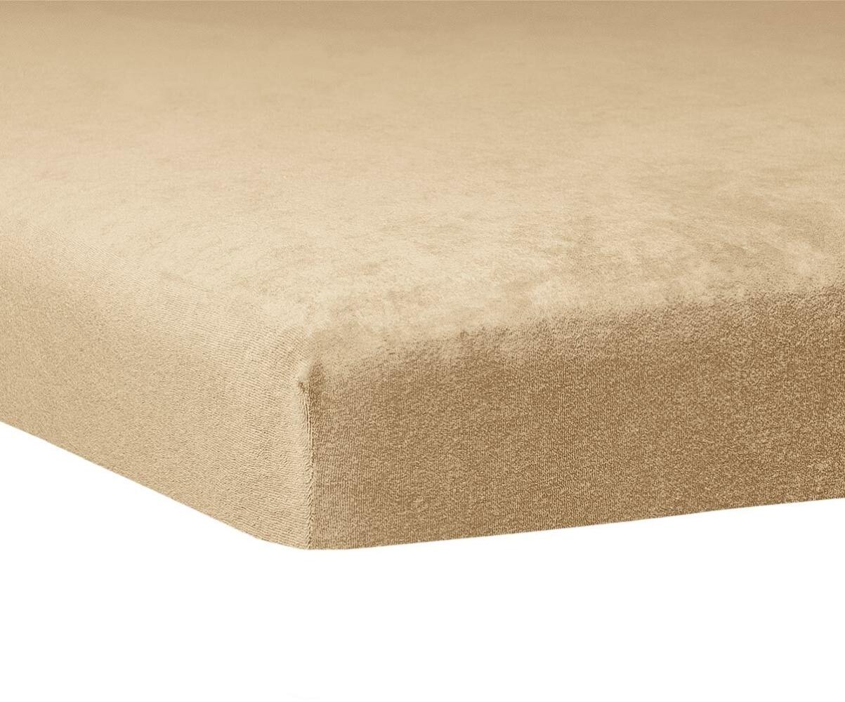 Traumschlaf Flausch Biber Topper Spannbettlaken|140x200 cm - 160x200 cm| sand Bild 1