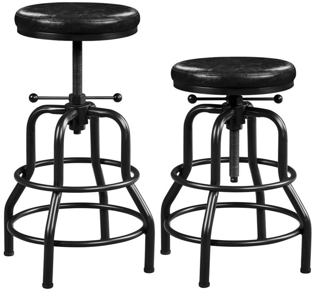 Yaheetech Barhocker, Vintage Höhenverstellbarer Barstuhl 54,5 – 71,5 cm Bild 1