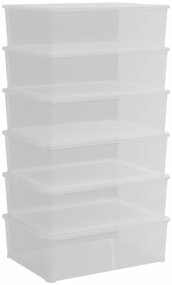 vidaXL Aufbewahrungsboxen 6 Stk. Kunststoff 25 L Stapelbar 3189188 Bild 1