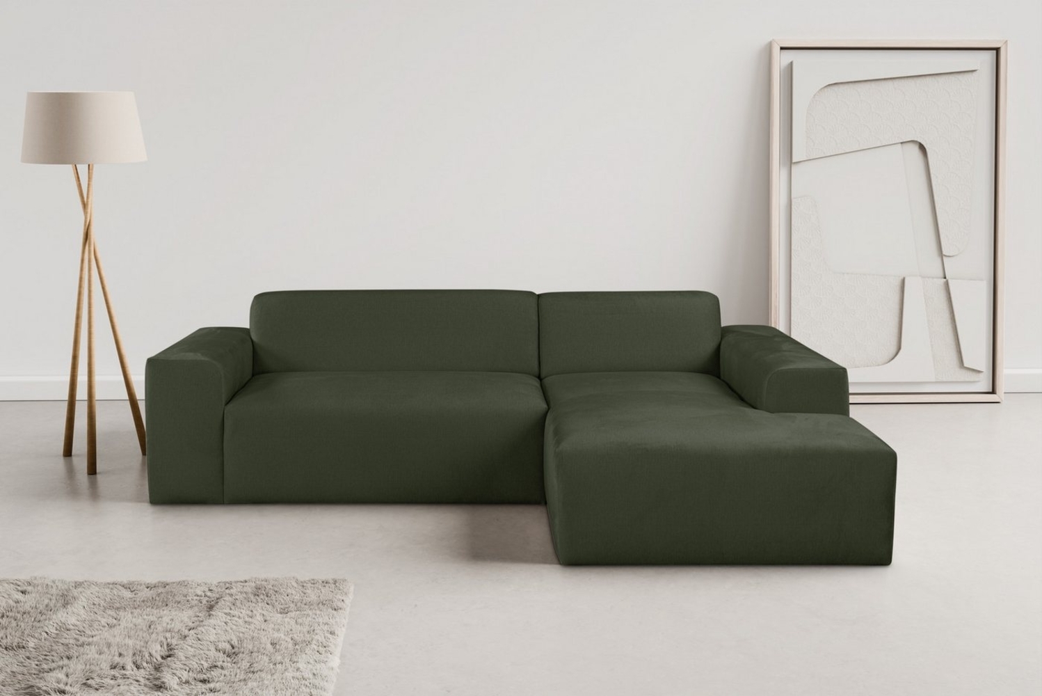 WERK2 Ecksofa Zeus-L modern und zeitlos, Breite 253cm, bequemes Sofa, Curvy Trend Ecksofa mit urbaner Optik Bild 1