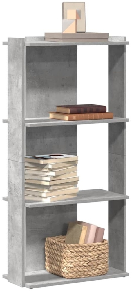 vidaXL Bücherregal 3 Böden Betongrau 60x30x120 cm Holzwerkstoff Bild 1