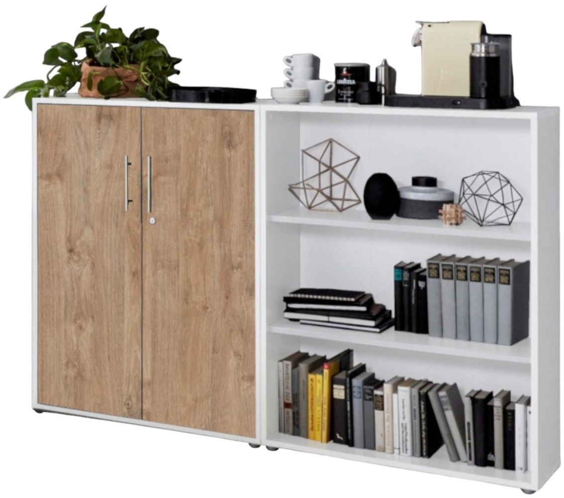 moebel-dich-auf Aktenschrank OFFICE EDITION (Set 1 niedrig, abschließbar, Metallgriffe) Made in Germany Bild 1