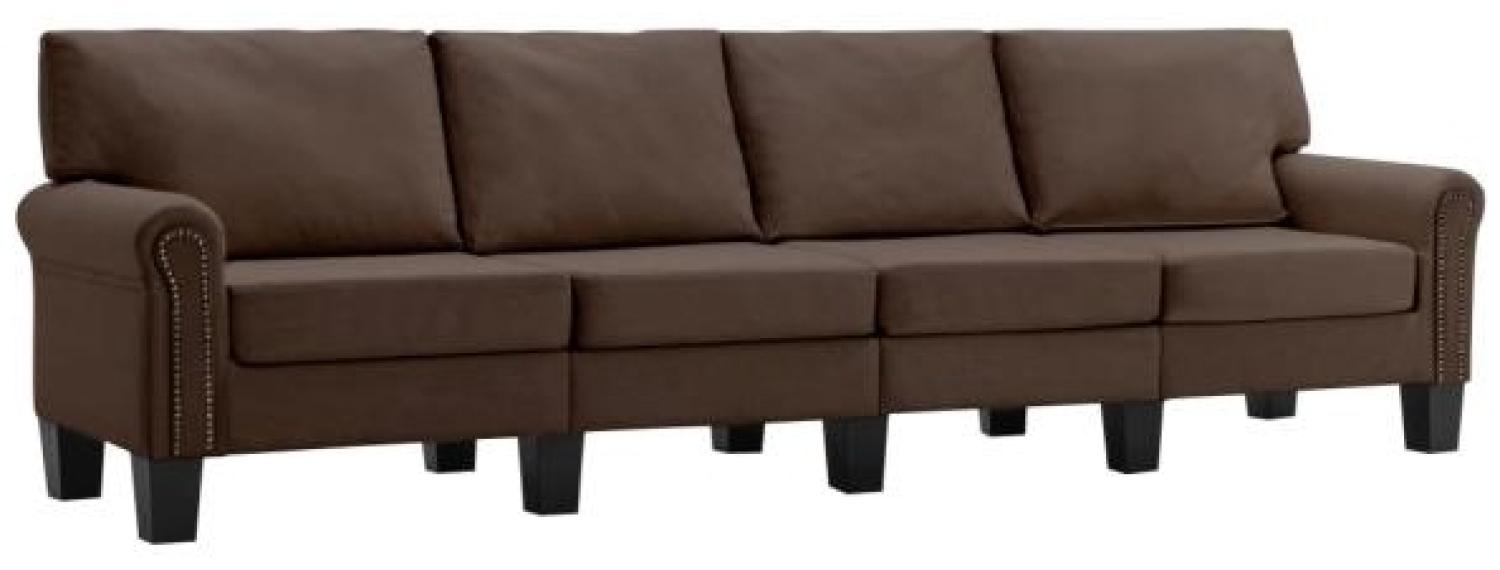 vidaXL 4-Sitzer-Sofa Braun Stoff, Anzahl Sitzplätze: 4 [287173] Bild 1