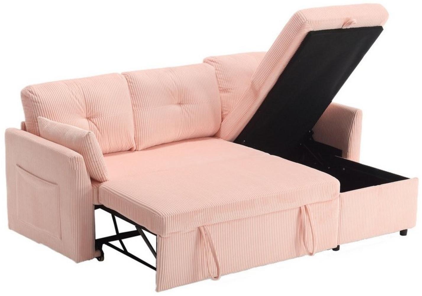 HAUSS SPLOE Sofa Schlafsofa Ecksofa mit Ausziehbett, Stauraum, Seitentaschen, Kissen, mit Relaxfunktion Bild 1