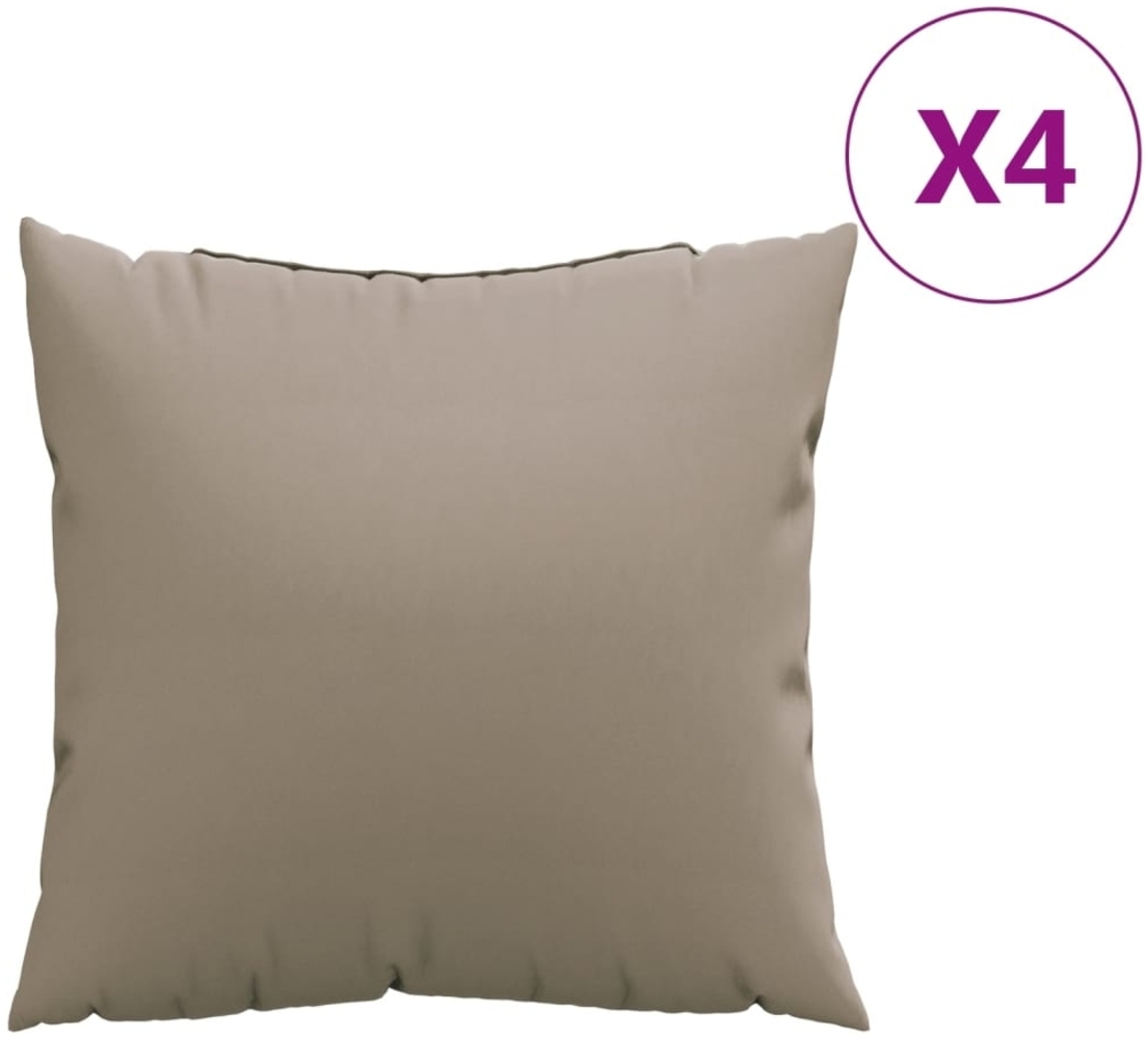 vidaXL Sofakissen 4 Stk. Taupe 60x60 cm Stoff 360411 Bild 1