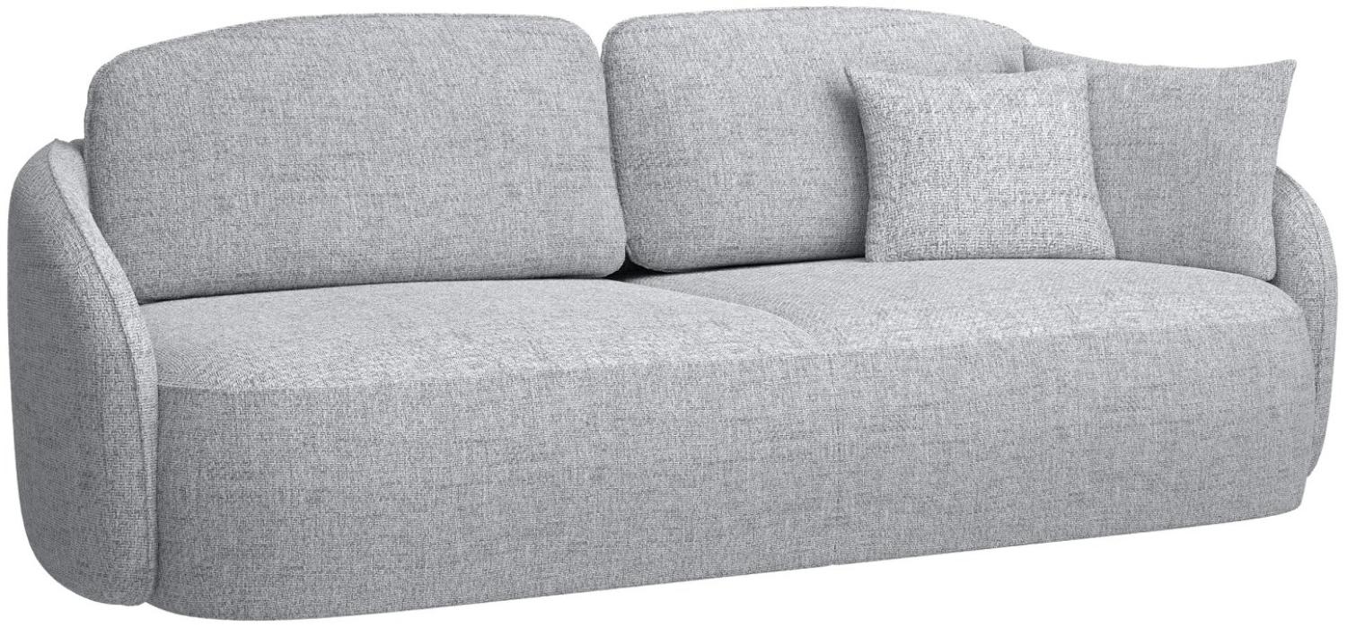 Selsey 'Savoy' 3-Sitzer Sofa mit Schlaffunktion und Bettkasten, hellgrau, ca. 96 x 254 x 105 cm Bild 1