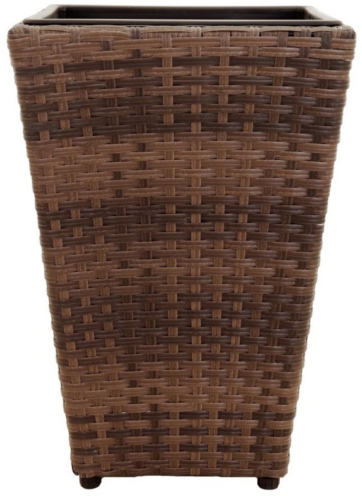 tegawo Pflanzkübel Polyrattan Vase konisch Bild 1