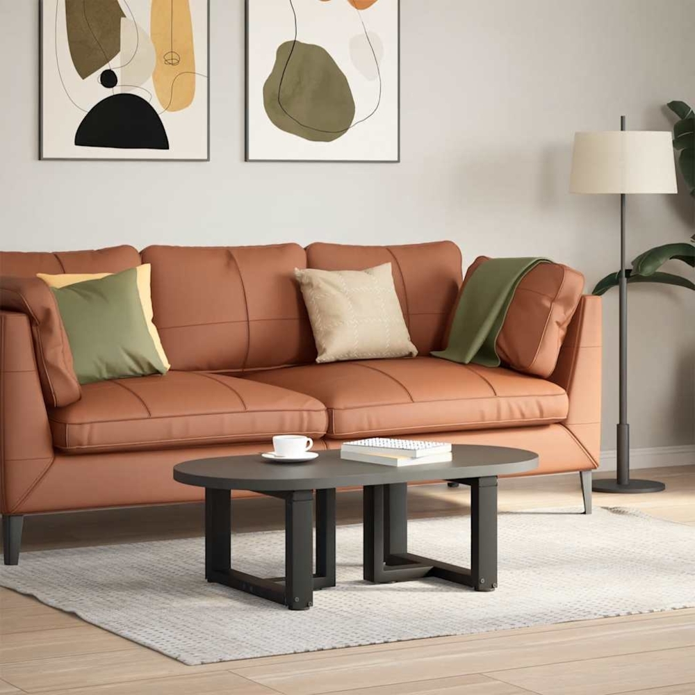 vidaXL Couchtischbeine T-Form 2 Stk. Schwarz 50x25x(30-31) cm Stahl 4013008 Bild 1