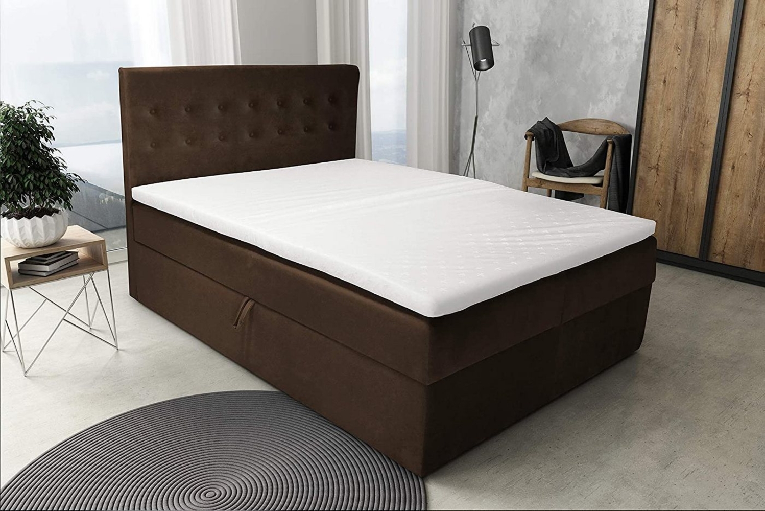 Best for Home Boxspringbett S Deluxe mit Bettkasten Bonellfederkern inkl. 4 cm Topper (140x200 160x200 180x200 200x200 cm), Handwerksqualität, TOP Preis-Leistungs-Verhältnis Bild 1