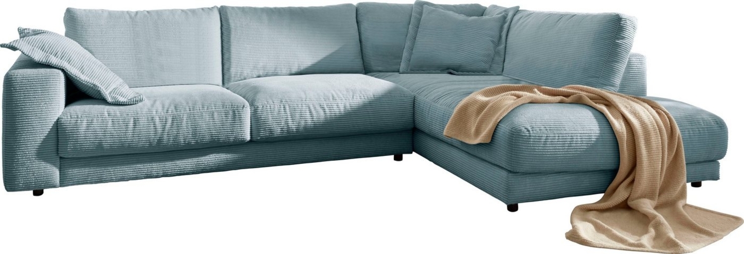 Places of Style Ecksofa Enisa XXL B/T/H: 325/224/85 cm L-Form, Kuschelig, gemütlich, in 5 Farben, Bezug in Cord, mit 2 Zierkissen Bild 1