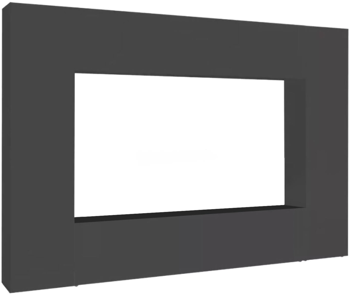 Dmora Ausgestattete Wand Amel, 4-türiges TV-Ständer-Wohnzimmerset, Mehrzweck-Wohnzimmermöbel, 100 % Made in Italy, 260 x 30 x 180 cm, Anthrazit, Bild 1