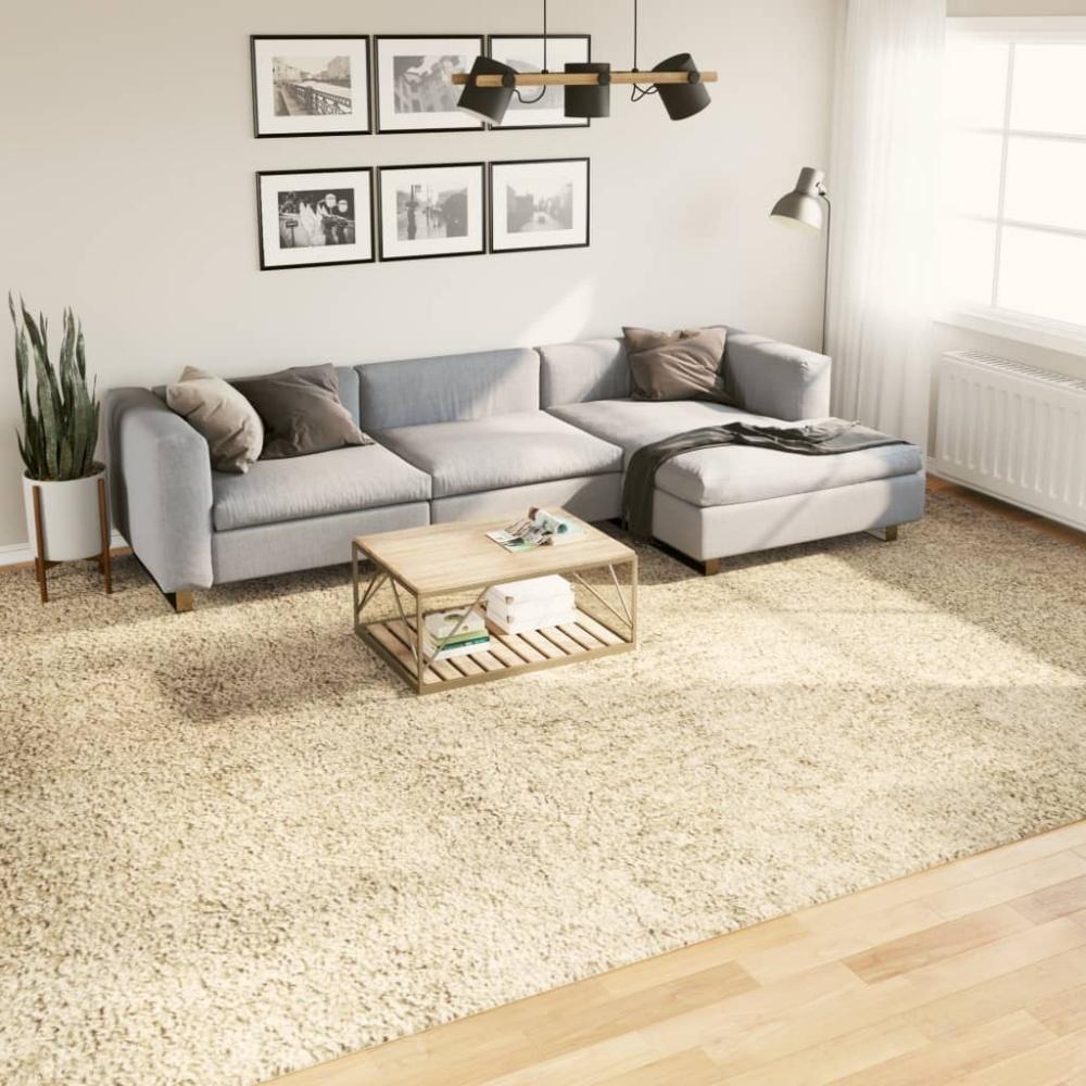 vidaXL Teppich Shaggy Hochflor Modern Golden 300x400 cm 375352 Bild 1