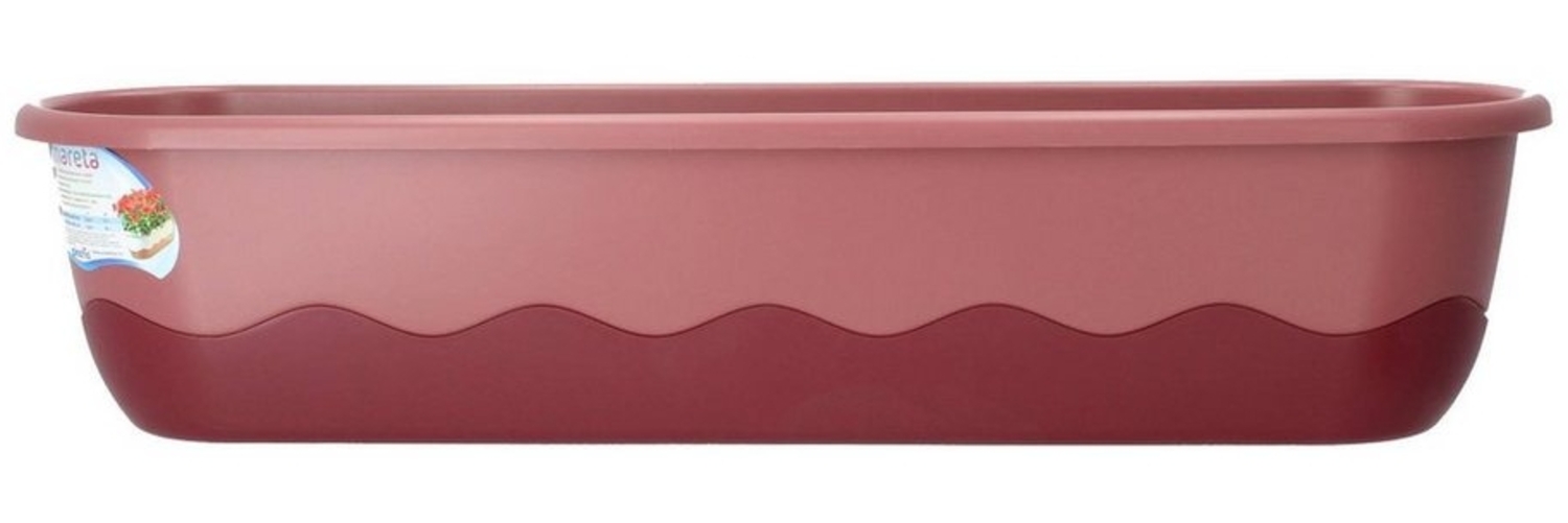 PLASTIA Blumenkasten Mareta 80 cm rosa weinrot mit Erdbewässerung Bild 1