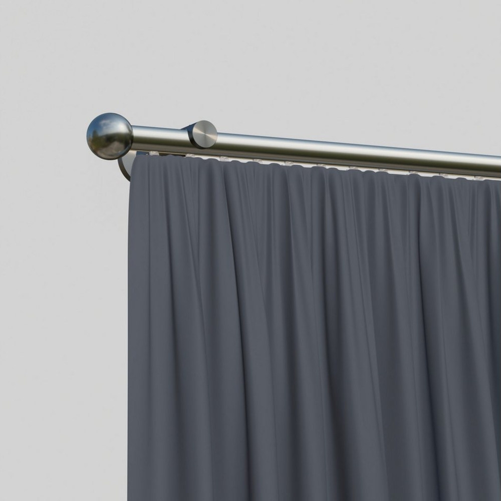 indeko Gardinenstange Colombes, Ø 16 mm, 1-läufig, Wunschmaßlänge, mit Bohren, verschraubt, Aluminium, Innenlauf Komplett-Set inkl. Gleitern und Montagematerial Bild 1