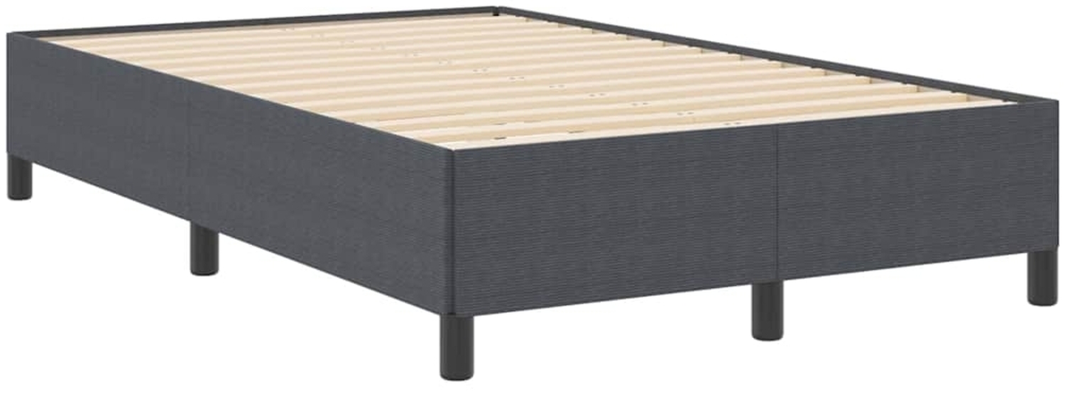 vidaXL Bettgestell Dunkelgrau 120 x 200 cm Cordstoff 42006963 Bild 1