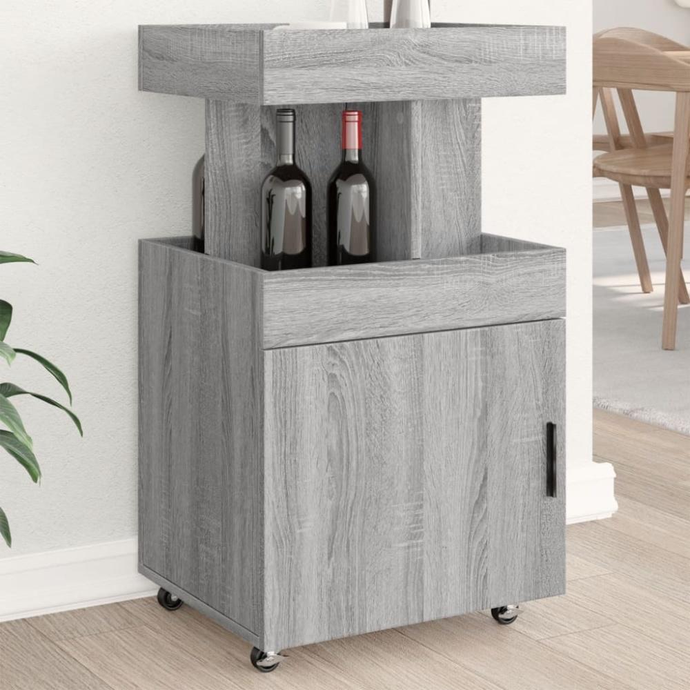 vidaXL Barwagen Grau Sonoma 50x41x89 cm Holzwerkstoff 848267 Bild 1