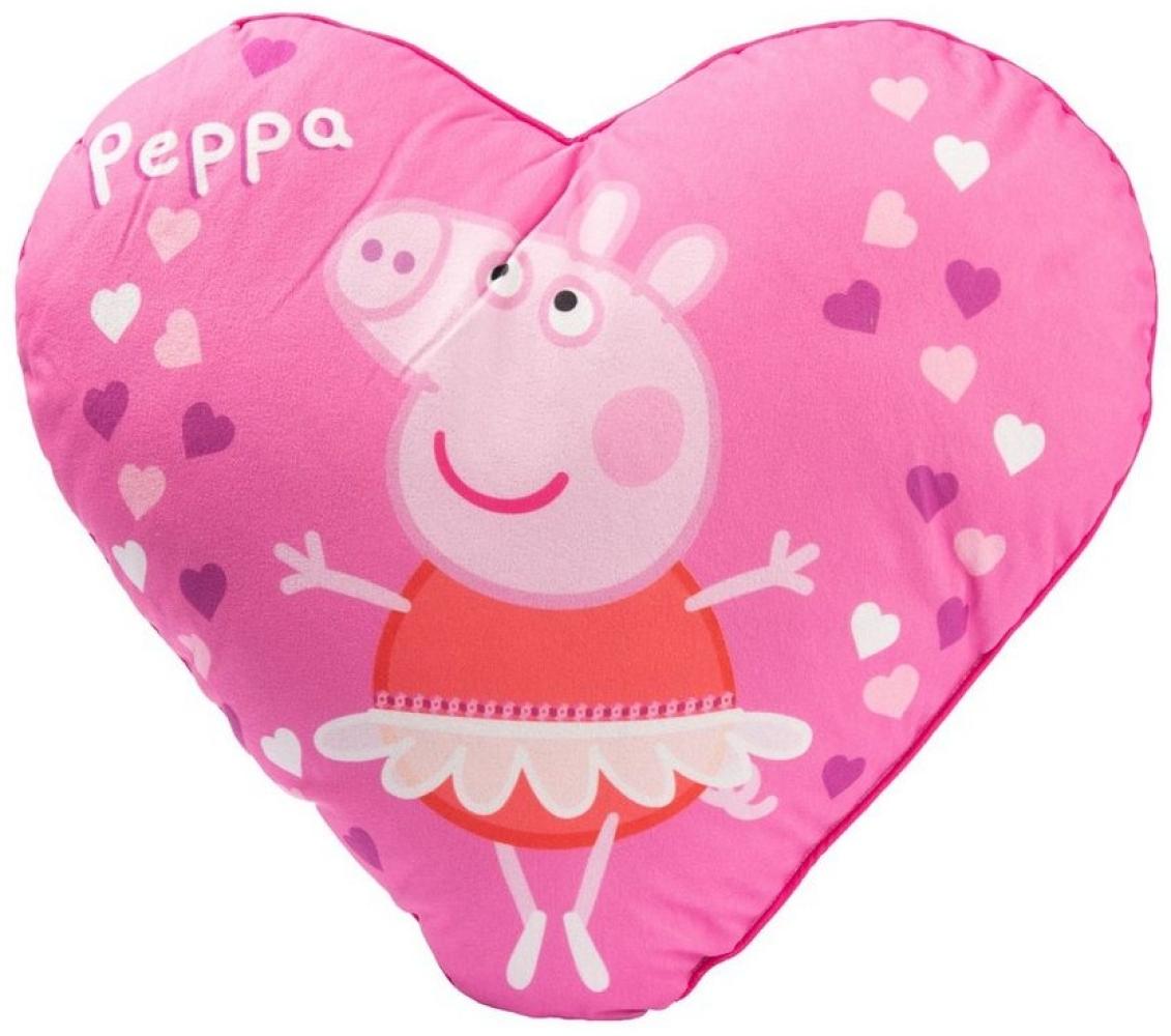 United Labels® Dekokissen Peppa Wutz - Herz, 45 x 45 cm Bild 1