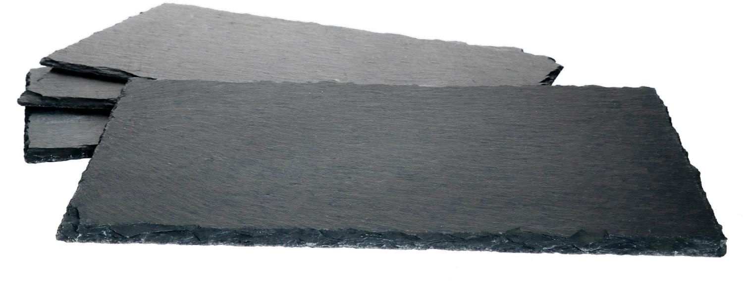 4x Schieferplatten 17x34 cm Tisch-Set Untersetzer Servierplatte Naturschiefer Bild 1