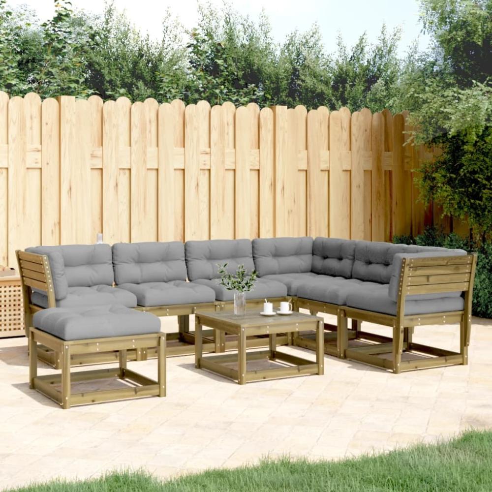 vidaXL 7-tlg. Garten-Lounge-Set mit Kissen Imprägniertes Kiefernholz 3216939 Bild 1