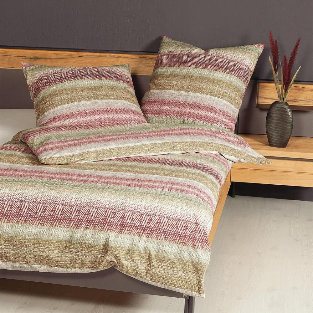 Janine Feinbiber Bettwäsche Davos 65136 mauve walnuss|160x210 cm + 65x100 cm Bild 1