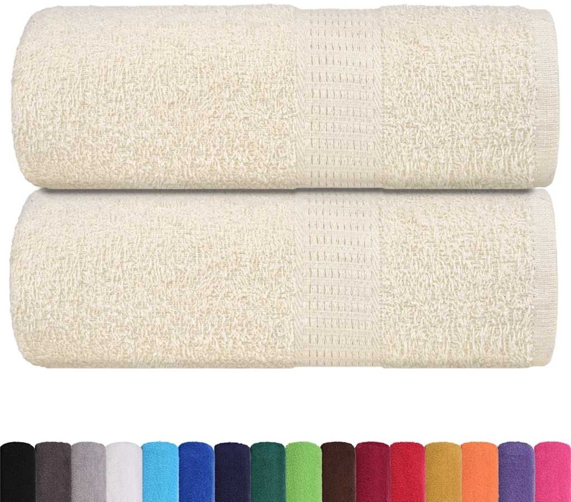 vidaXL Gästetücher 2 Stk. Creme 30x50 cm 360 g/m² 100% Baumwolle 136995 Bild 1