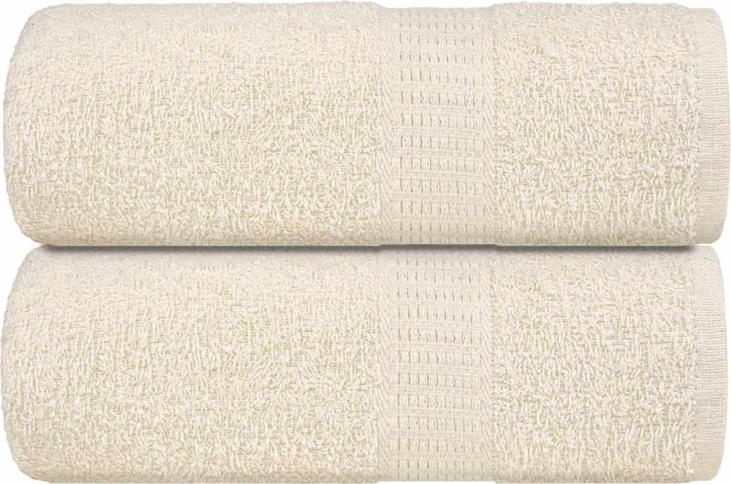 vidaXL Gästetücher 2 Stk. Creme 30x50 cm 360 g/m² 100% Baumwolle 136995 Bild 1