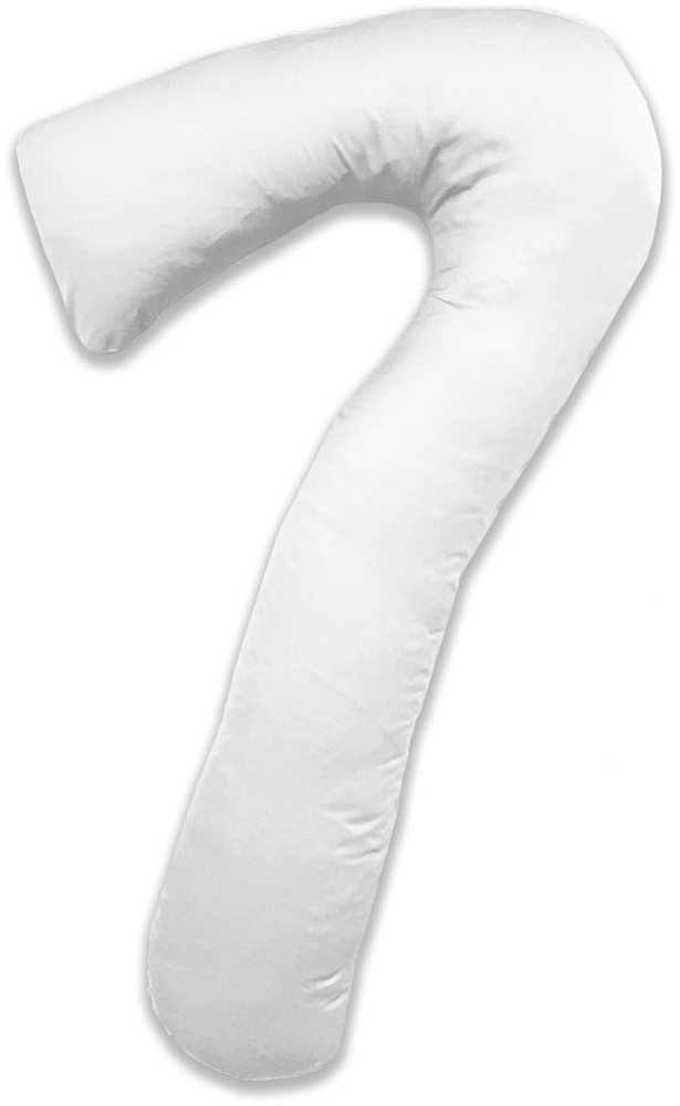 Mako-Satin Seitenschläferkissen Bezug uni / einfarbig weiß für Theraline my 7 Kissen Bild 1