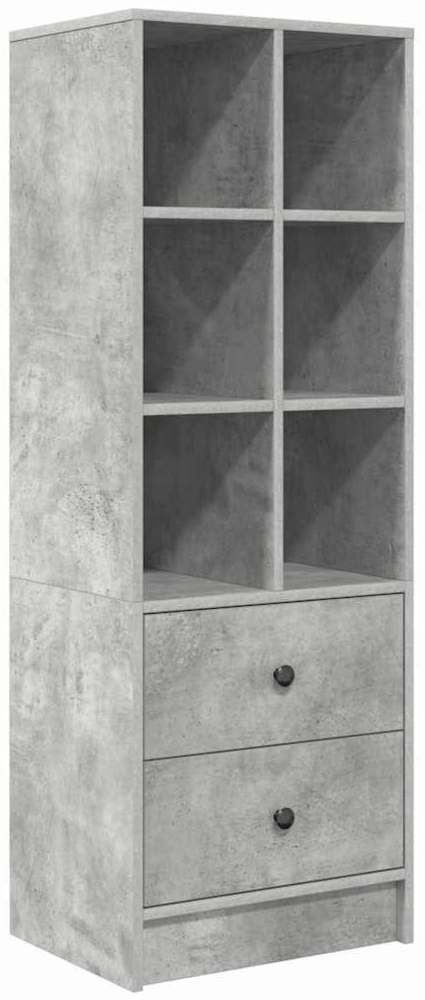 vidaXL Hochboard Betongrau 45,5 x 34 x 127 cm Holzwerkstoff 869365 Bild 1