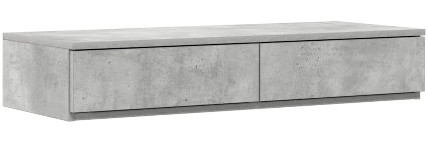 vidaXL Bettschubladen Beton Grau 75 x 36,5 x 16.5 cm Holzwerkstoff 866966 Bild 1